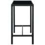 Garden Bar Table Black 130x60x110 cm Poly Rattan and Glass Image 5