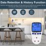 Dual Tariffs Electricity Usage Monitor Power Meter Energy UK Plug with Backlight, Maxcio Upgrade Watt Meter Power Consumption Analyzer, Voltage Amps Wattage KWH Energy Saving Meter Outlet Socket 2P Image 6