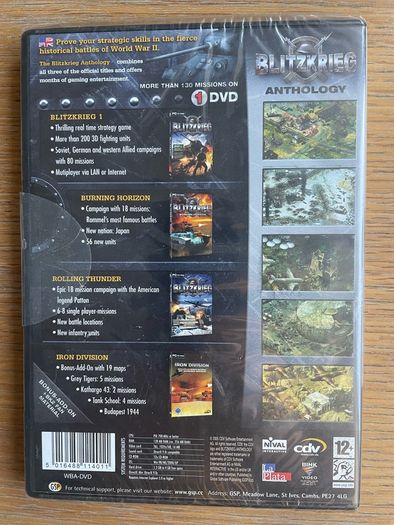 Sealed PC Game. Blitzkrieg Anthology.