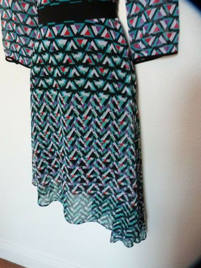 Karen Millen Geometric Asymmetric Dress - Multicolour
