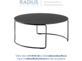 Circuit Round Coffee Table in Black Finish