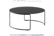 Circuit Round Coffee Table in Black Finish