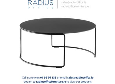 Circuit Round Coffee Table in Black Finish