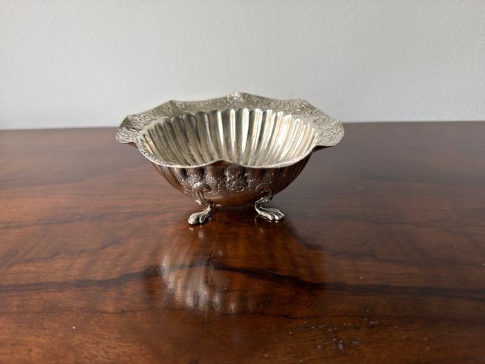 Vintage Ornate Metal Footed Bowl