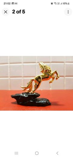 Risis 24 K plated Golden Horse Figurine  from Singapore. Perfect condition!Without box!RARE!!!