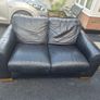 2 seater leather sofa Image 3