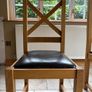 Set of 8 Solid Oak Dining Chairs Image 3