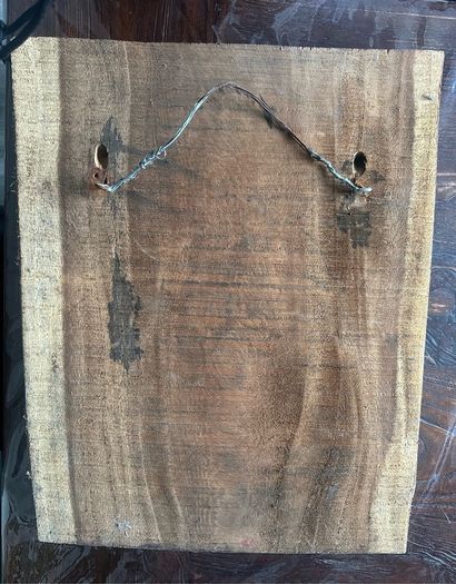 Solid Wood Buddha portrait. Hand crafted. 50x40x4cm