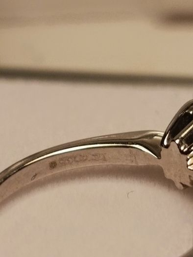 White Gold Natural Diamond Solitaire Engagement ring (Bargain Price)