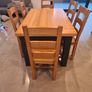 Solid wood dining table and 6 chairs Image 3