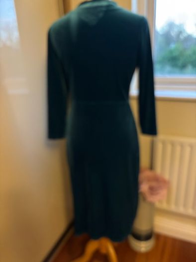 Rowen Avenue Teal Velvet like Wrap style Dress - Size S