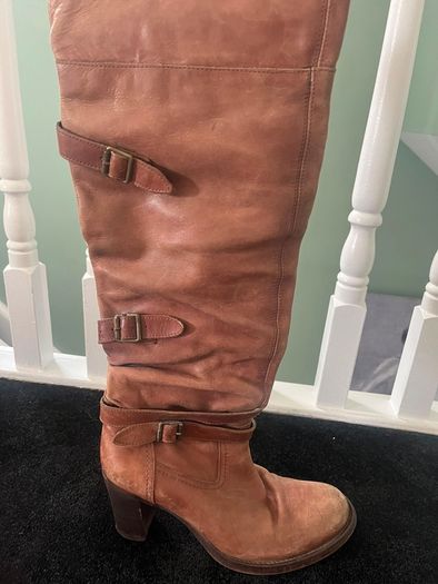 Brown knee boots