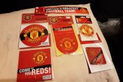 Man united car stickers etc,