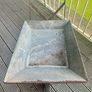 Vintage 1950s Zinc and wrought iron gardeners wheel barrow Image 6