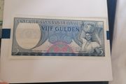 UNC 1963 Suriname 5 Gulden Banknote