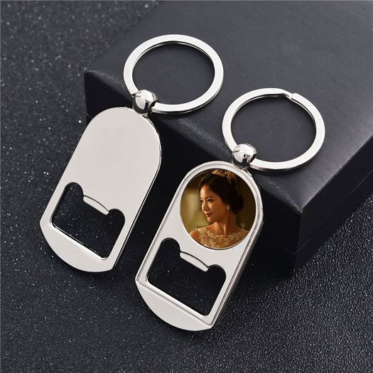 Personalised photo key chain keyring metal Bottle opener function keychain