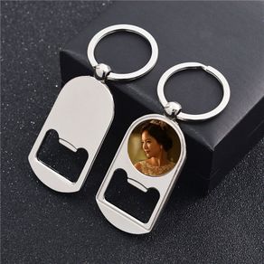 Personalised photo key chain keyring metal Bottle opener function keychain