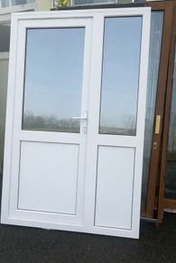 Great Solid PVC Single Door With Side Panel