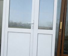 Great Solid PVC Single Door With Side Panel