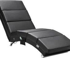 Heated Lounger with Massage Modes and Timer