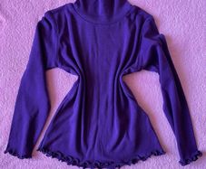 Brand new Girl's Purple Long Sleeve Ribbed Roll Neck Top