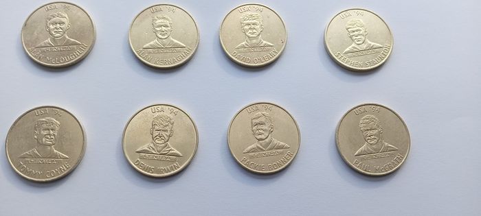 Irish Soccer Team (8) Coins from the USA 94 World Cup.