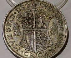Rare High Detailed 1930 Key Date George V Silver Half crown