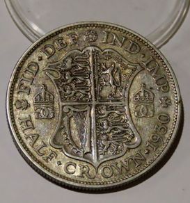 Rare High Detailed 1930 Key Date George V Silver Half crown