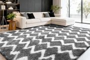 Rugs Living Room- 160x230cm Fluffy Shaggy Area Rugs for Bedroom - Large Anti Slip Rug - Washable Modern Floor Carpets - Soft Thick Pile Bedside Rug for Kids Bedroom, Nursery