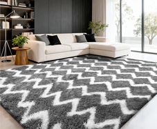 Rugs Living Room- 160x230cm Fluffy Shaggy Area Rugs for Bedroom - Large Anti Slip Rug - Washable Modern Floor Carpets - Soft Thick Pile Bedside Rug for Kids Bedroom, Nursery