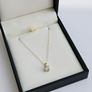 9ct Gold Solitaire Diamond Pendant & Chain Image 2