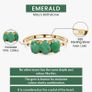 A trilogy ring for women with emeralds and 925 sterling silver in gold plated,TJC.. Image 3