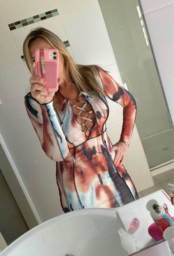 Multi tie dye dress
