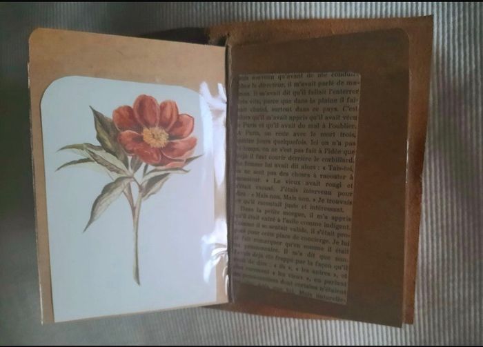 Handmade leather personal size notebook passport diary holder 17cm x 11cm with 4 elastics to hold your notebooks diaries etc and also a pen loop and a handmade notebook also FREE STANDARD POSTAGE INCLUDED