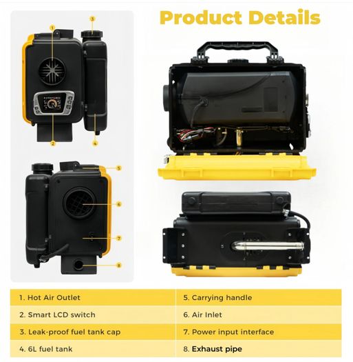 Toolbox style Heater with Power Supply, Timer, Bluetooth App. Latest 2025/2026 model. Silent Pump. (Dublin Stock)