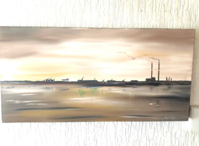 original oil painting poolbeg