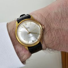 Vintage Swiss Made Ajax Incabloc Swiss Watch Gold Plated 1960s