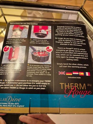 CellarDine Therm Au Rouge, Reusable Red Wine Warmer, AV