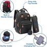 Changing Bag Backpack, Large Nappy Back Pack Multifunction Baby Bags with Portable Changing Mat, Pacifier Holder, and Stroller Straps, for Mom and Dad Image 2