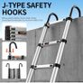 Ladder with Non-Slip Feet,4.1M/13.5FT Aluminium Extension Loft Ladder with Stabilizer Bar Image 7