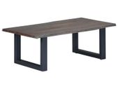 Coffee Table with Live Edges Grey 115x60x40cm Solid Acacia Wood