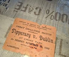 Rare Admission Ticket from the Bloody Sunday Football Match between Tipperary and Dublin held on November 21, 1920. I got this inside an Old Book, I believe it's Original as it has age wear expected of this period, Open to inspection at my house., not pus