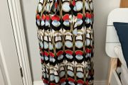 AKOX Printed Small Pleated MIDI Belted Skirt