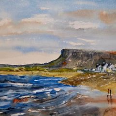 strandhill-beach Sligo watercolour