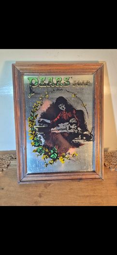 antique pears soap mirror