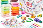 24 Colors Air Dry Clay For Kids With 8 Modelling Clay Tools, Project Booklet &amp; 24 Poly Bags for Sculpting, DIY, Art &amp; Crafts Ultra light, Fine, Soft, Self Drying Foam Clay Perfect Gift for All Ages (FREE SHIPPING)