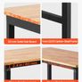 Heavy Duty Adjustable Workbench 680 kg Capacity Oak Wood Top Workbench with 67-102 cm Height Adjustment Image 3