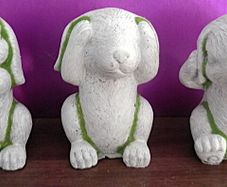 3 Rabbits (plaster) Green & White 2 euro