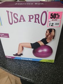 Pilates ball and pump