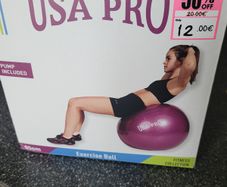 Pilates ball and pump